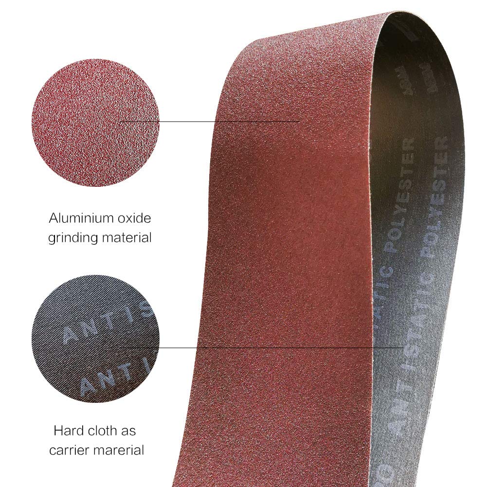 1x 30 Inch 80 Grit Sanding Belt | Premium Aluminum Oxide Sanding Belt | Premium Sander Sandpaper – 12 Pack