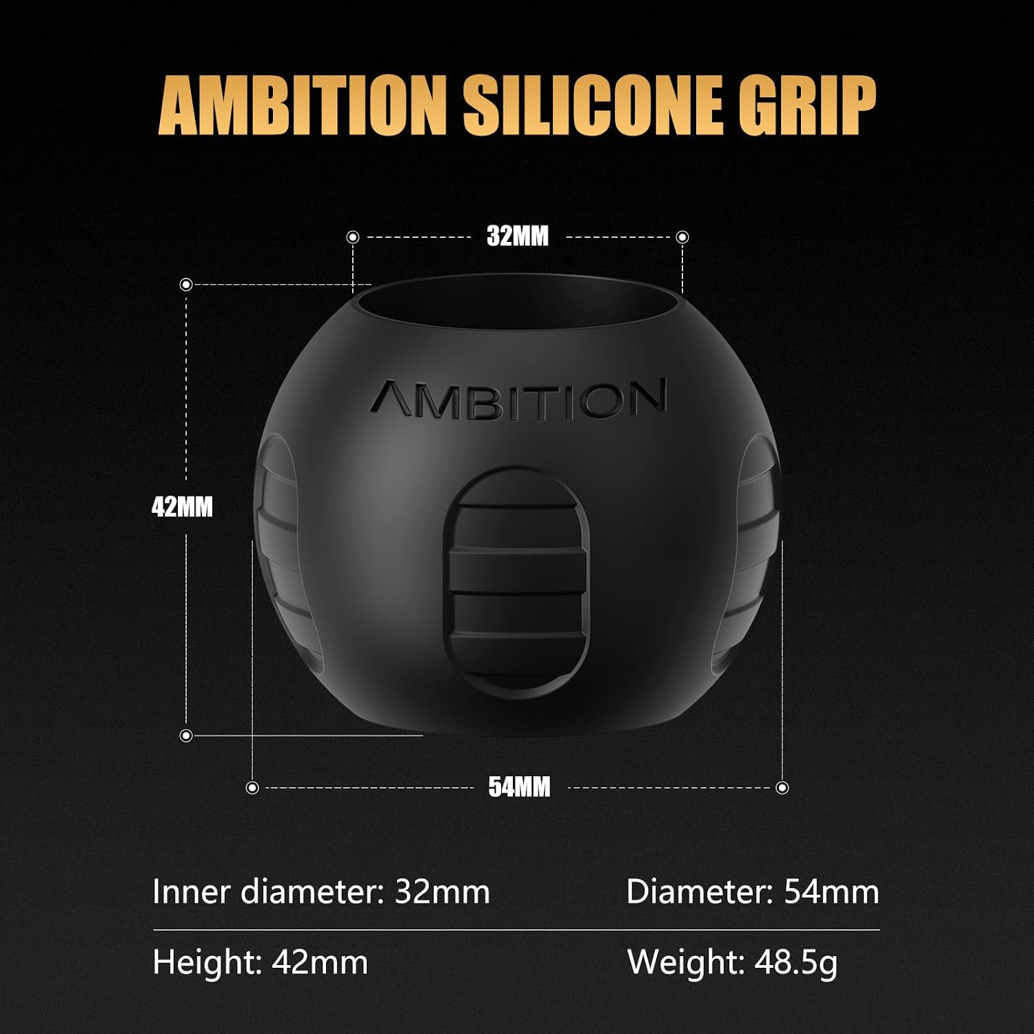 54mm Tattoo Grip Cover, 3pcs Food Grade Silicone Tattoo Gun Wrap High Temperature Sterilizable Supply for 32mm-34mm