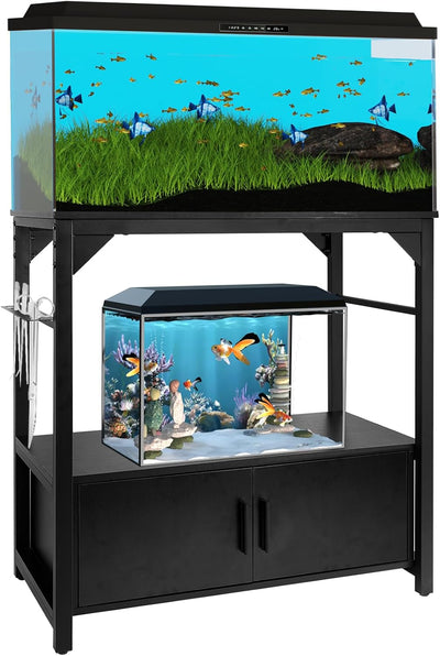 Aquarium Stand 20-29 Gallon, 29 Gallon Fish Tank Stand with Aquarium Tools Organizer, 3 Tier Breeder Tank Stand with