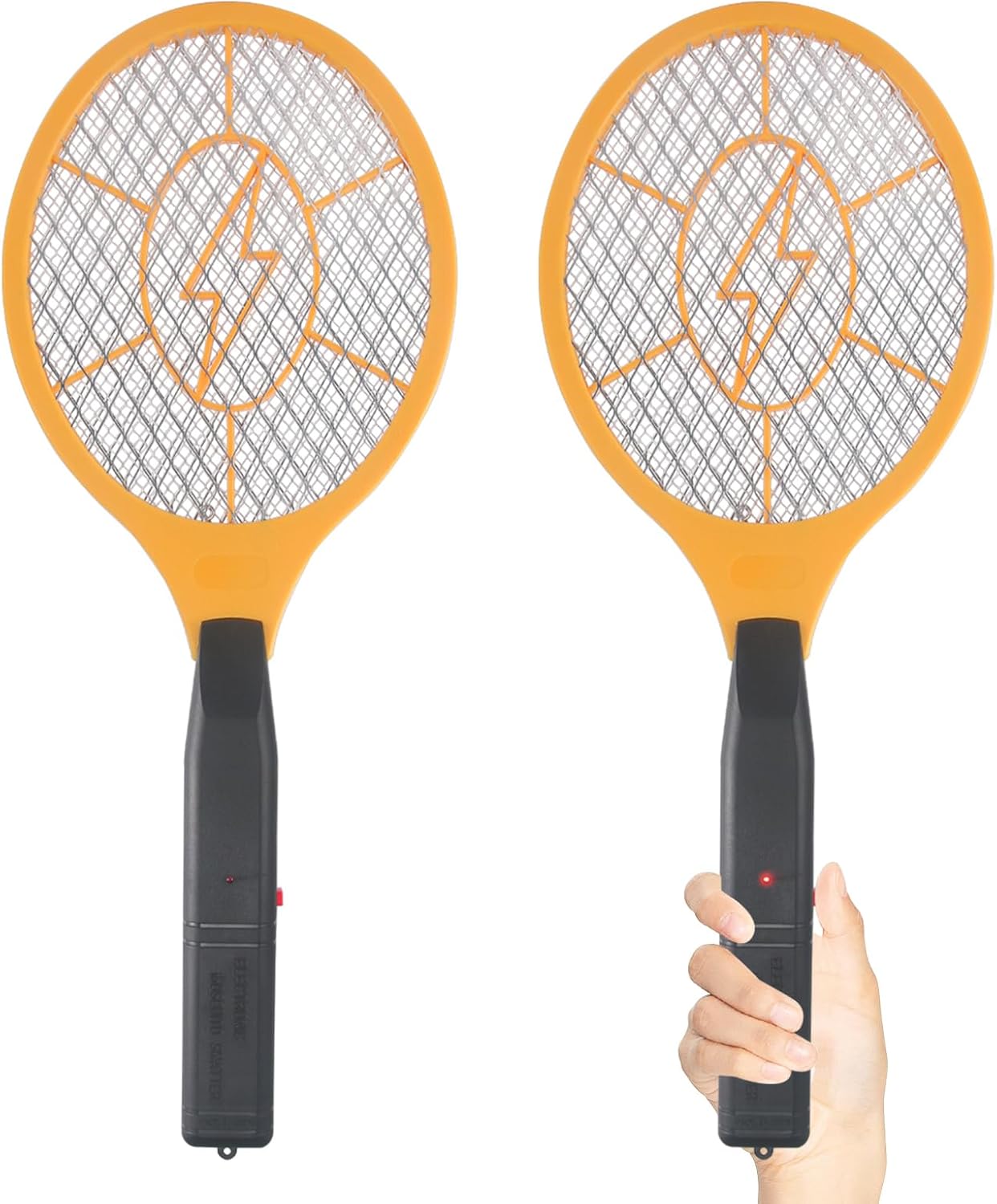 Electric Fly Swatter Handheld Bug Zapper - Indoor Outdoor Zapping Racket for Pest Mosquito & Flies - Battery Powered