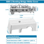 GB5-1 4-1/2 Inch Intersystem Grounding Bridge with White Plastic Cover