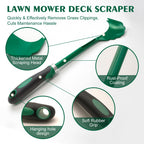 Kivan Base Mower Deck Scraper with Ergonomic Long Handle - Efficient Mower Deck Cleaning Tool for Lawnmower Maintenance(Green)