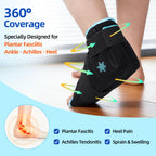 Ankle Foot Ice Pack Wrap for Plantar Fasciitis Relief, Heel Pain