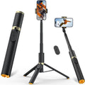 Phone Tripod & Selfie Stick with Remote, Portable Travel Phone Stand for Video Recording Vlog, Extendable Cell Phone