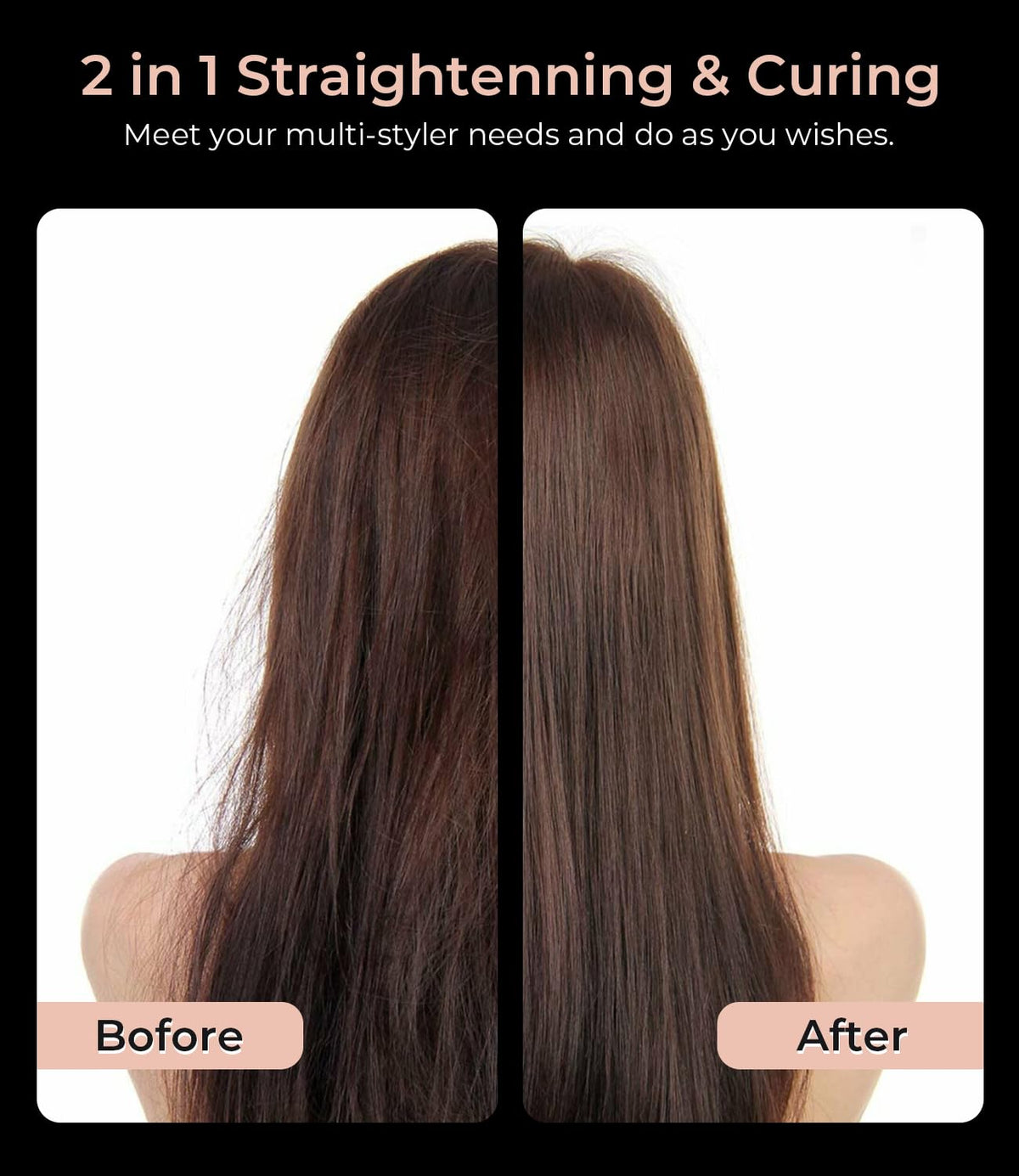 Flat Iron Hair Straightener, Titanium Flat Iron