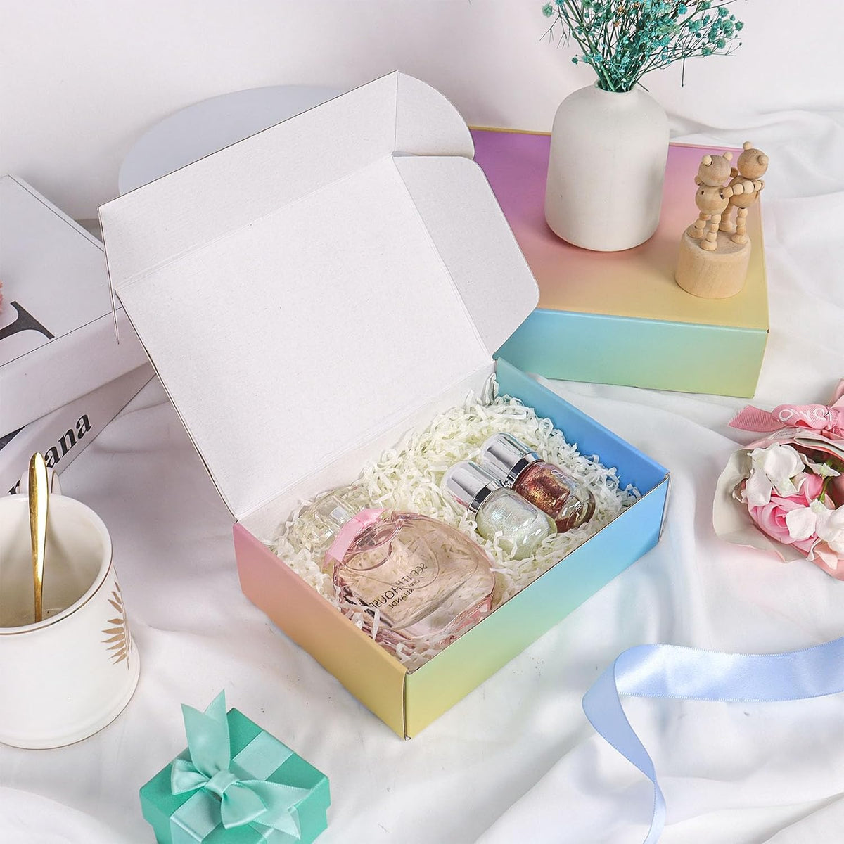 Shipping Boxes Small 6x4x2", 30 Pack Colorful Cardboard Mailer Boxes, Mailing Boxes for Packaging Small Business