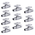 10Pcs EFIELD Straight Stop Valve,1/2"PEX-A x3/8"OD Comp(VALVE101-10)