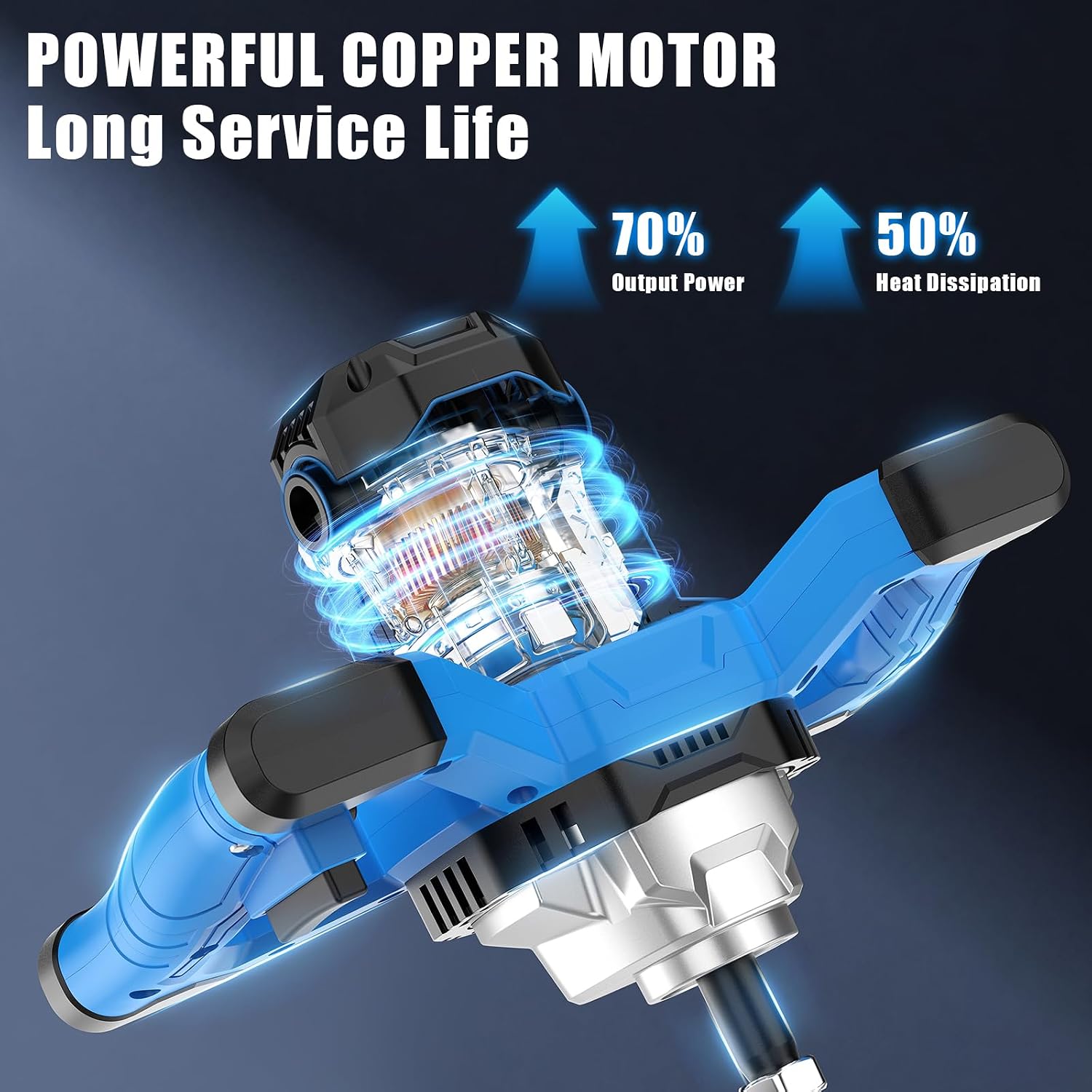 Cement Mixer Electric Concrete Mixer Machine 110V Handheld Mud Mixer with 6 Adjustable Speed for Mixing Concrete