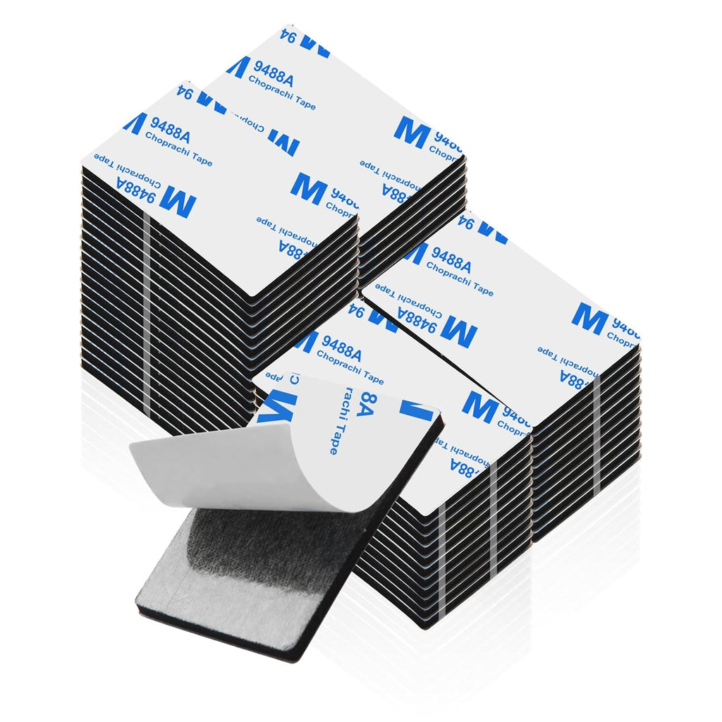 Double Sided Tape HeavyDuty,Double Sided Tape for Walls,48Pcs 2 Sided Sticky Waterproof Pads,1.96 * 1.18 Inch Super