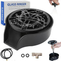 Glass Rinser for Kitchen Sink, High Pressure 360 Degree Rotating Glass Rinser with Pull-Out Spray Gun, Cup Washer