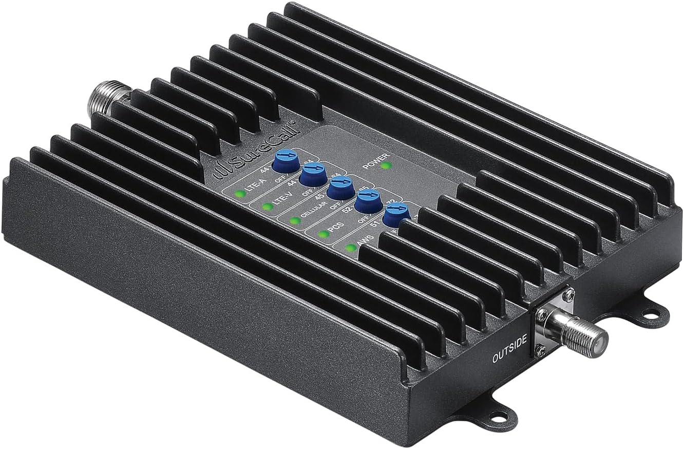 Fusion4Home Cell Phone Signal Booster up to 5000 sq ft, Includes Upgraded RG-11 Cable, Boosts 5G/4G LTE, Home &
