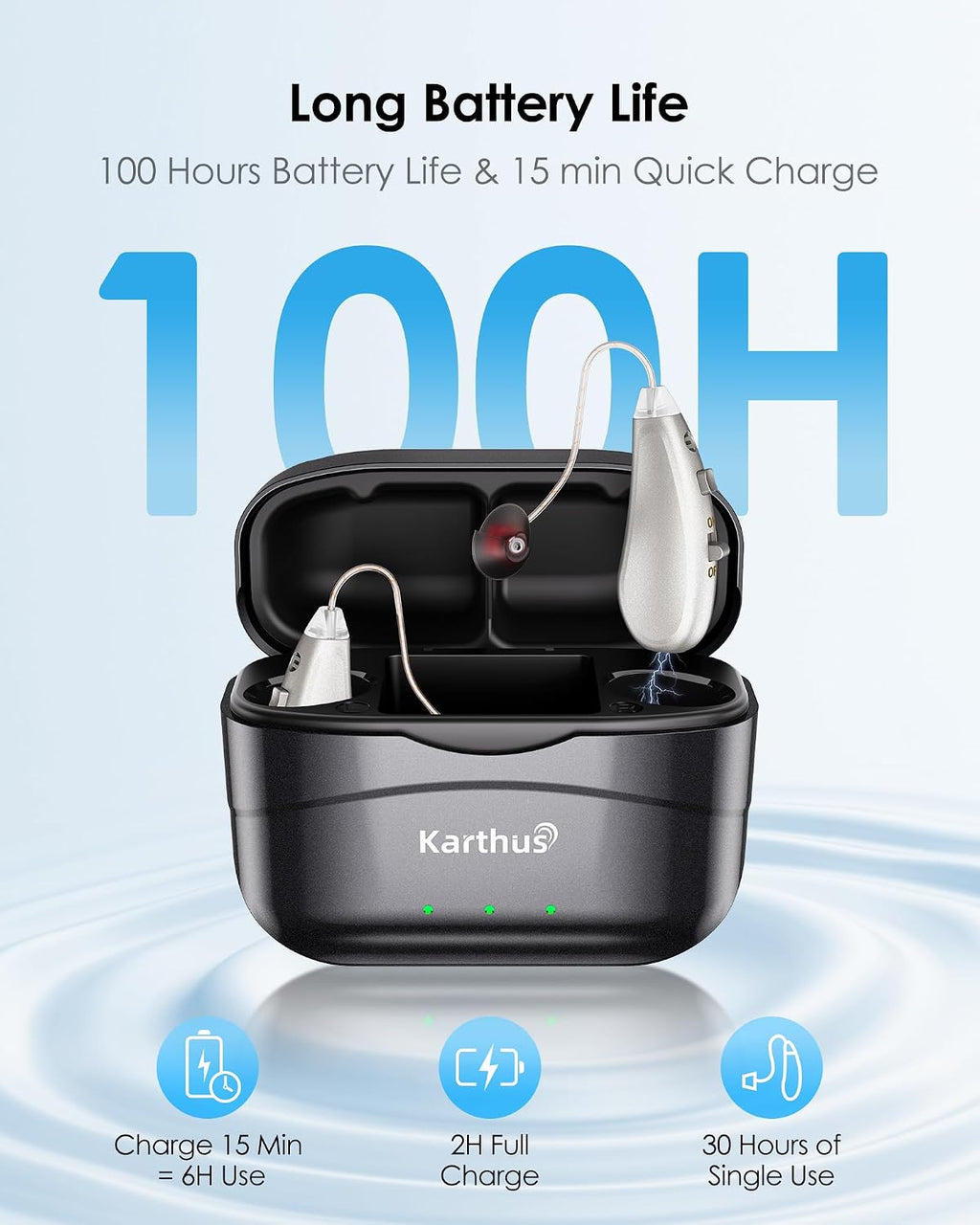 OTC Hearing Aids for Seniors, Rechargeable with Noise Reduction