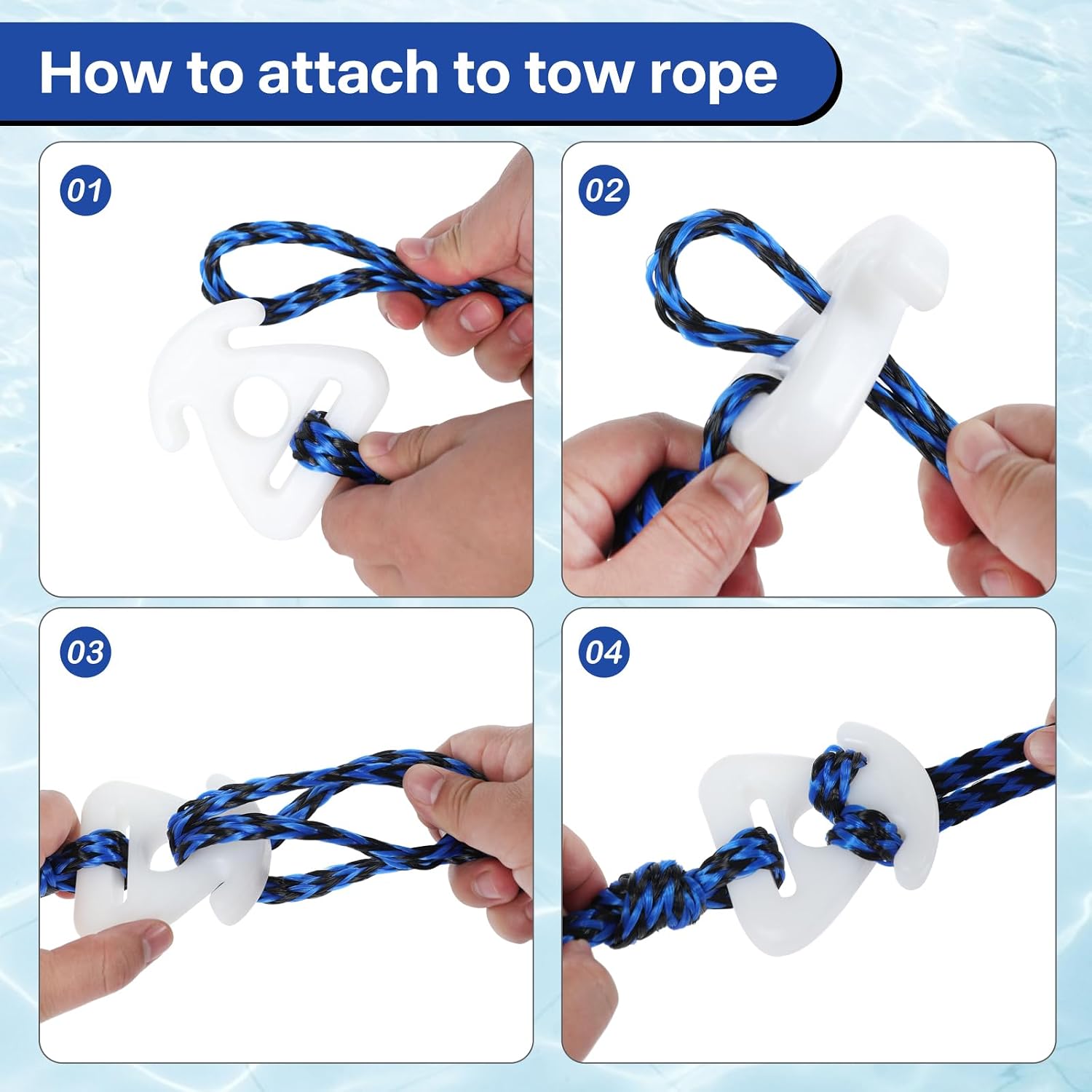 Heavy Duty Boat Tow Harness for Tubing, Water Sports Tow Rope for Boat Towables & Tubes, Self Centering Tow Harness