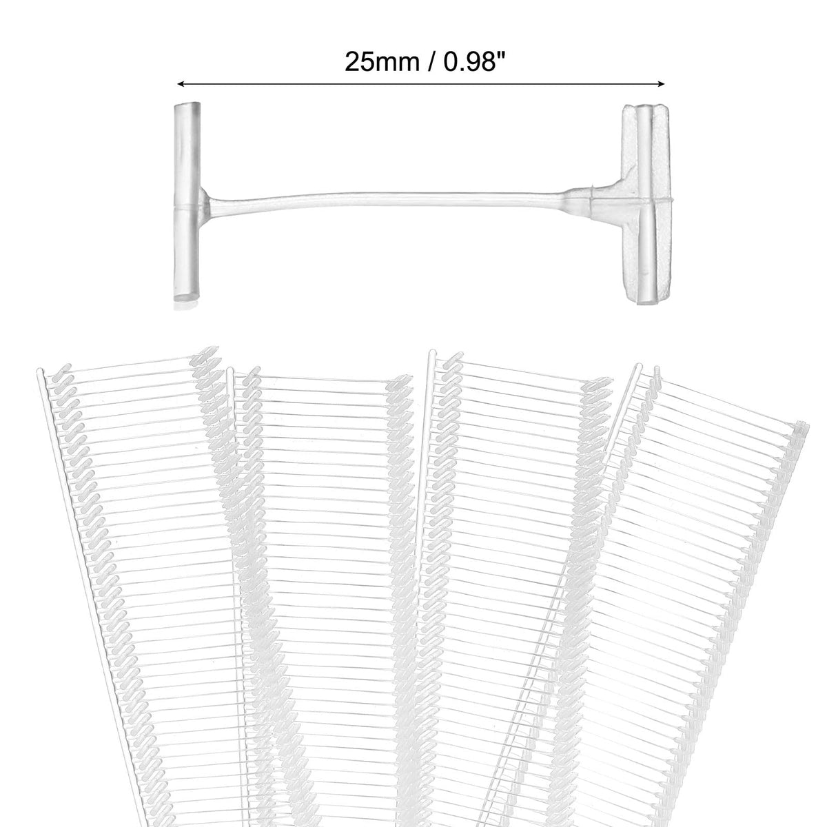 5000pcs Standard Tagging Gun Fasteners 25mm Plastic Barbs Pins Clear