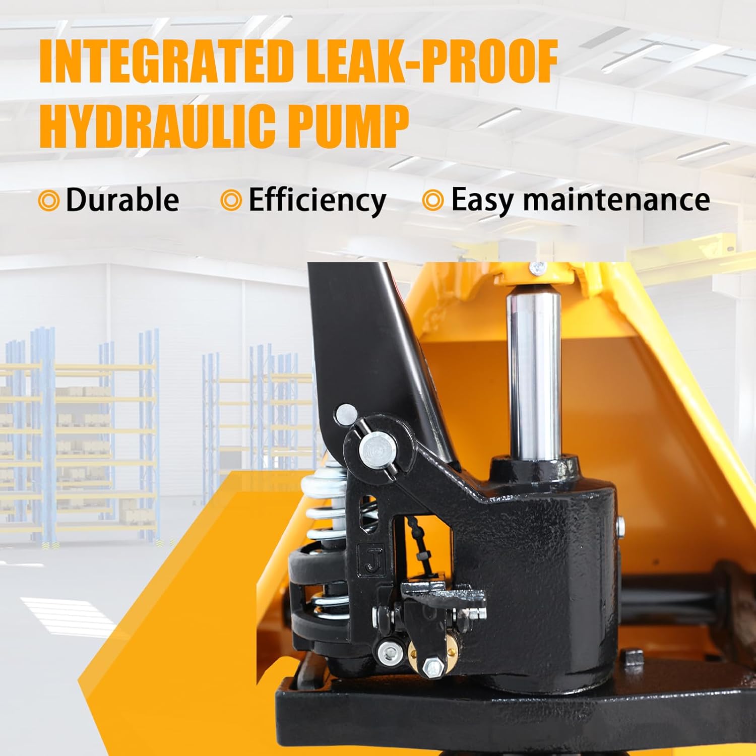 Pallet Jack Truck, 5500lbs Capacity 27" W x 48" L Standard Forks | Heavy Duty Manual Pallet Truck for Warehouse