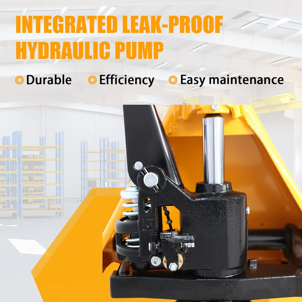 Pallet Jack Truck, 5500lbs Capacity 21" W x 48" L Narrow Forks | Heavy Duty Industrial Manual Pallet Lift for