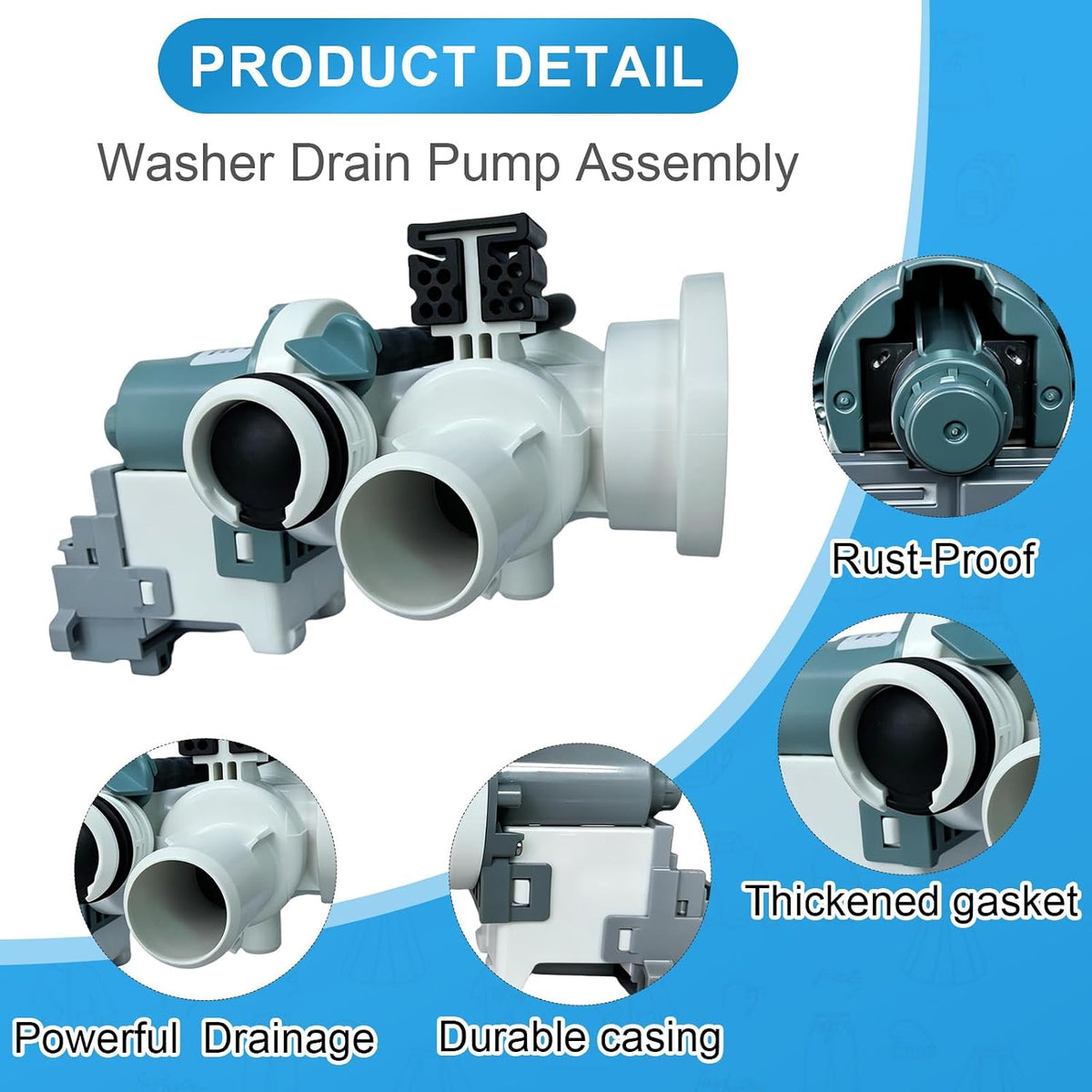 WF53BB8900ADUS WF51CG8000AWA5 WF50R8500AW Washer Drain Pump