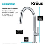 Chrome Single Handle Pull Down Kitchen Faucet KPF-2820CH