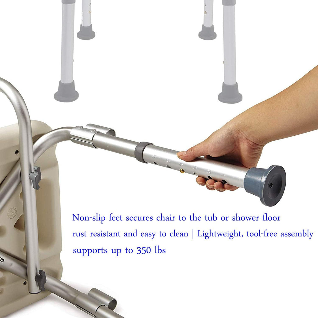 Replacement Feet for Shower Chair Bath Seat, Shower stools and Transfer Bench, Non-Skid Shower Bench and Tub Transfer