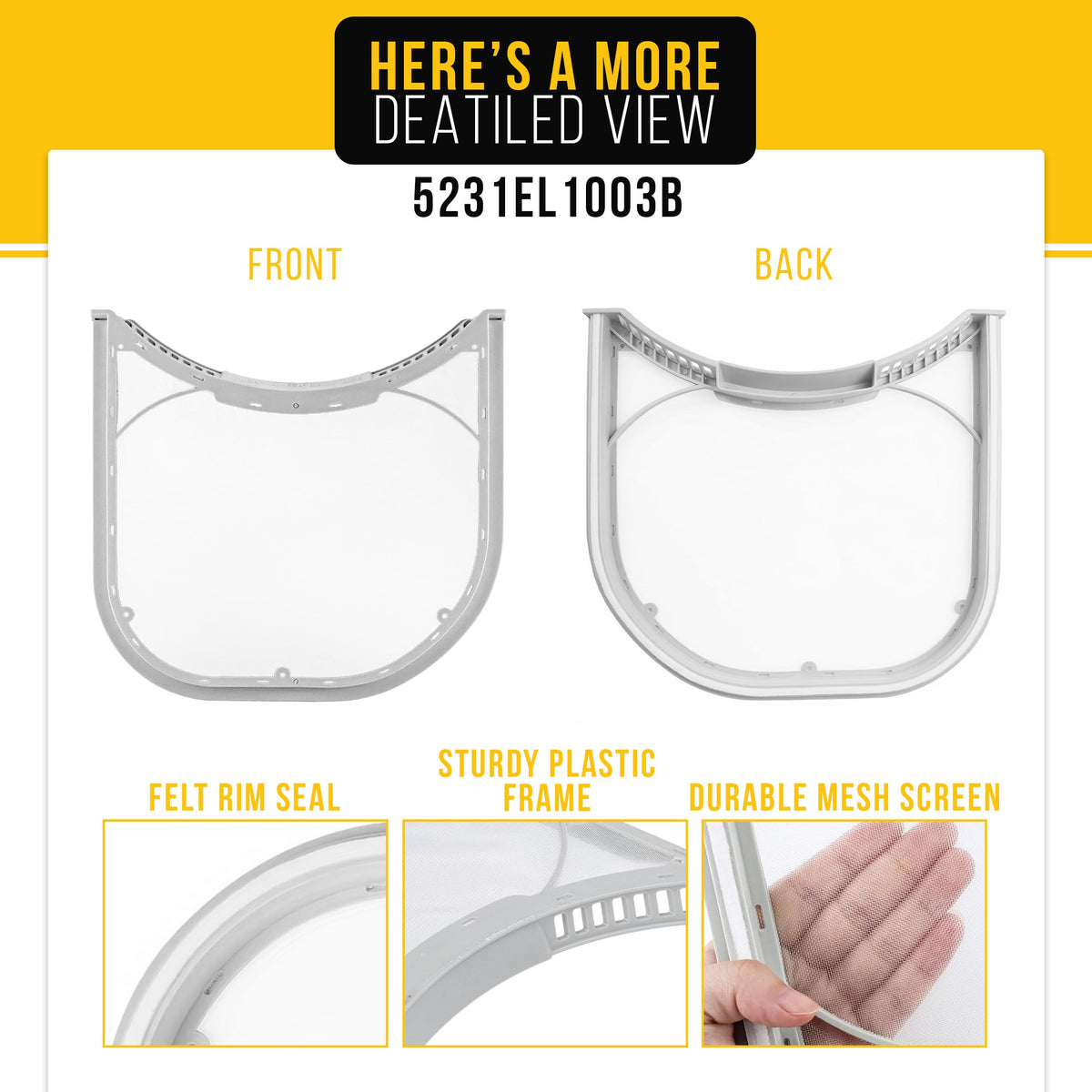 Dryer Lint Filter Screen for Kenmore 796.80441900