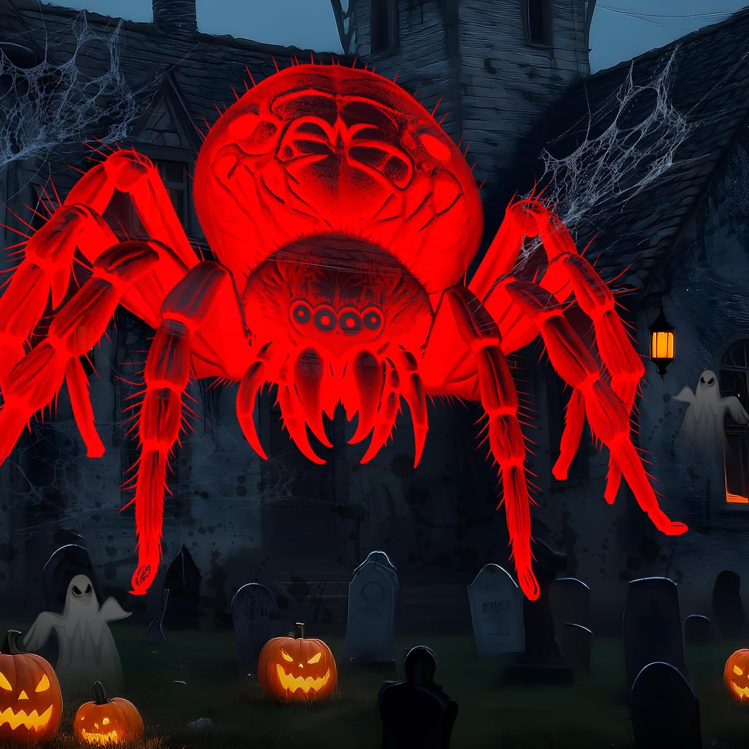 12 in 1 Halloween Projector Outdoor Indoor - 3D Dynamic Skull/Ghost/Spider/Bat Halloween Decorations,Waterproof