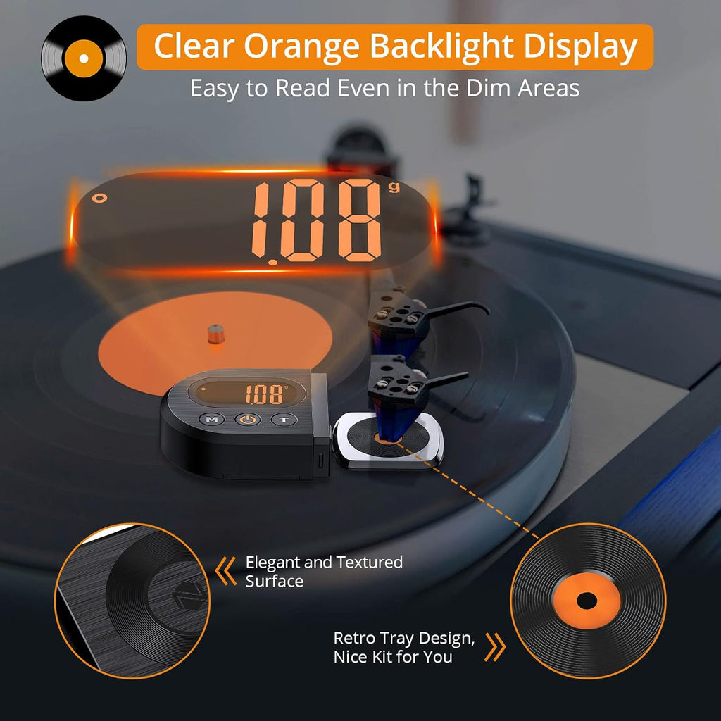Neoteck Upgraded Digital Turntable Stylus Force Scale Gauge
