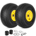 GICOOL 15x6.00-6 Lawnmower Front Tire Wheel, for Riding Mower Tractor, 2PK