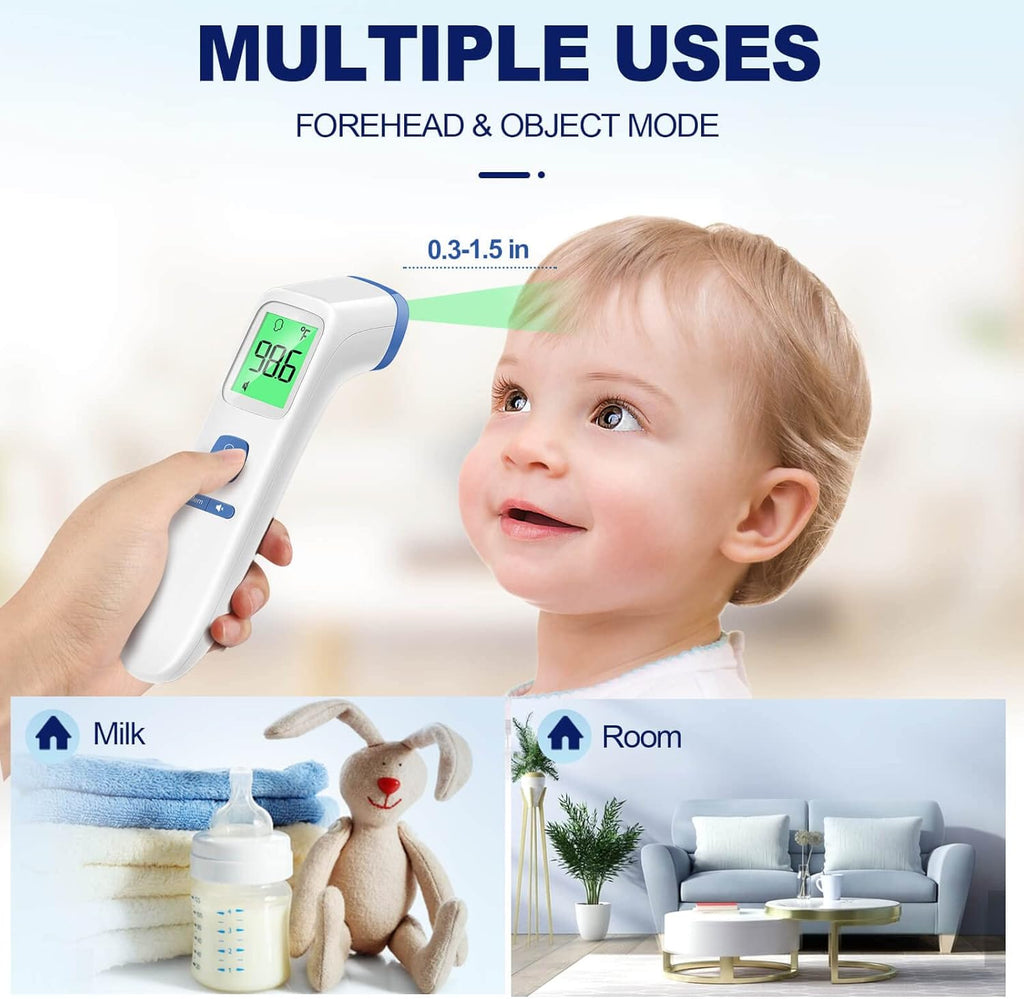Thermometer for Adults and Kids, Digital Forehead Thermometer with Fever Alarm, Silent Mode & 35-Set Memory, Object 2