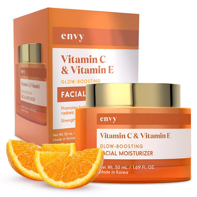 Vitamin C & Vitamin E Face Moisturizer Cream - Hydrating, Reduces Acne Scars & Fine Lines - Anti-Aging, Dermatologist