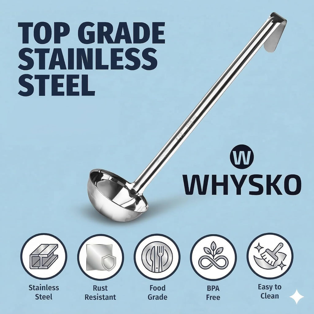 3-Pack Stainless Steel Soup Ladles, 4 oz Heat Resistant Serving Spoons