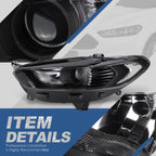 Halogen Headlight Assembly for 2013 2014 2015 2016 Ford Fusion