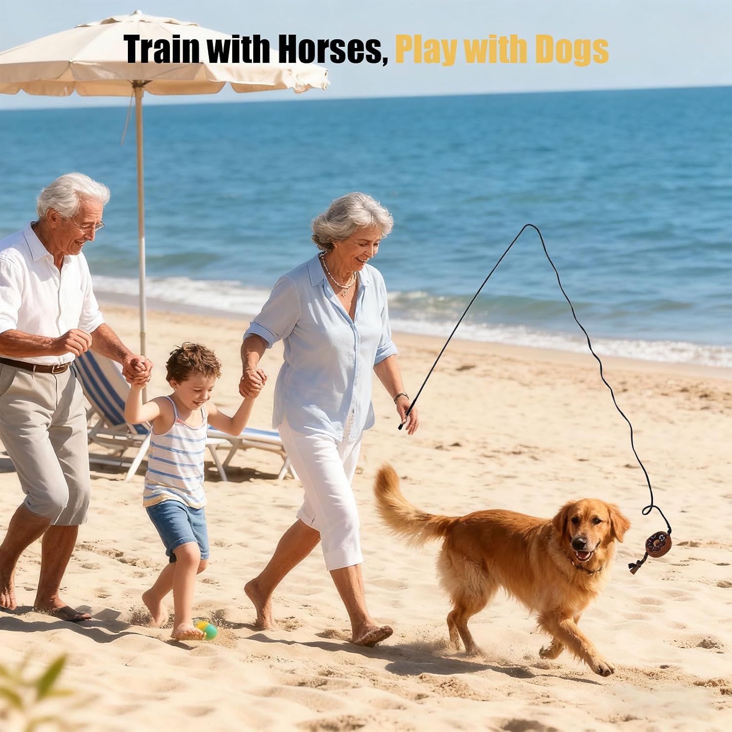 Horse Lunge Whip for Training,5.9 Feet Long Stick with 6.3 Feet Drop, Detachable in 2 Sections – Equestrian Riding &