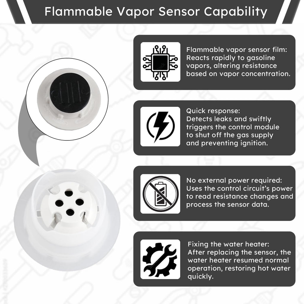 SP20172 Flammable Vapor FV Sensor Kit | AP13447-3 - 25VS | Water Heater Flammable Vapor Sensor Replacement Parts for Rheem, Ruud, Richmond FVIR Water Heaters