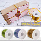 Metallic Bakers Twine, 109 Yards Gold Twine for Crafts Christmas Twine Ornament String Decorative Glitter Gold String