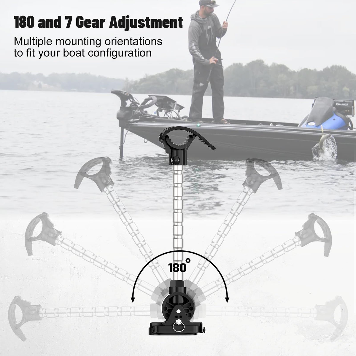 MKA-60 1862060 Trolling Motor Stabilizer Mount, Black, 1 pack