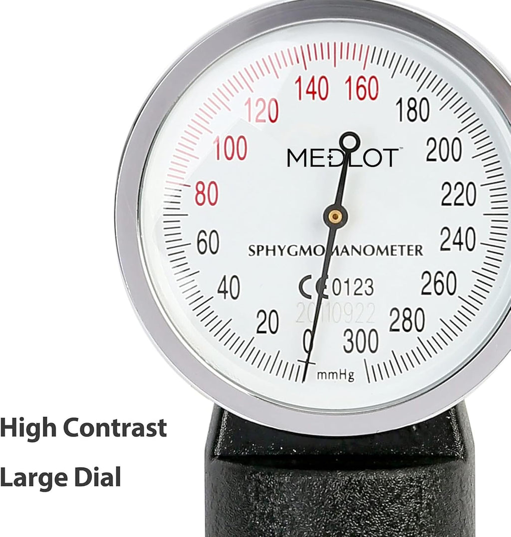 XXL Blood Pressure Cuff Manual Adult, Professional Thigh BP Cuff 16"-26", Extra Large Adult Size Sphygmomanometer
