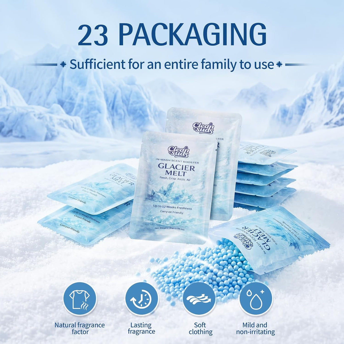 In-Wash Scent Booster Beads Glacier Melt Fabric Softener