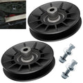 2Pack 532194326 194326 V-Groove Idler Pulley Compatible with Craftsman Husqvarna AYP YT3000 YET4000 4500 GT6000 YTH21K46 Lawn Mower, Including 2 Screws