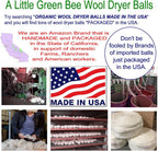 Handmade Wool Dryer Balls - Set of Four -Made in America Natural and Unscented