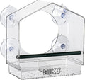 Window Bird Feeder with 4 Extra-Strong Suction Cups-Clear Acrylic