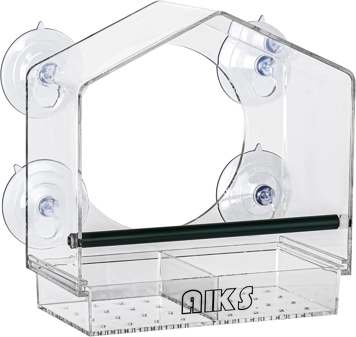 Window Bird Feeder with 4 Extra-Strong Suction Cups-Clear Acrylic