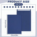 100 Pcs 9''x12'' Catalog Envelopes Self Adhesive Manila,Navy Blue