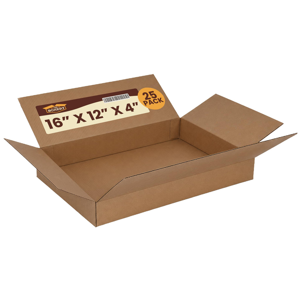 16"x12"x4" Corrugated Shipping Boxes 25-Pack