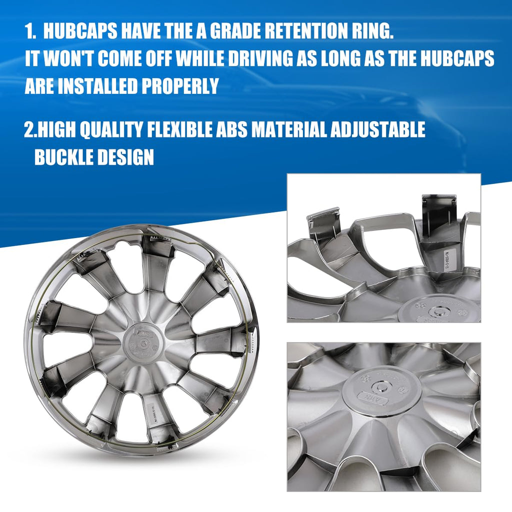 4Pcs Set 15inch Universal Wheel Rim Cover Hubcaps Replacement