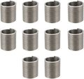 10x 304 Stainless Steel Fine Thread Insert M12x1.25x2D Compatible with Helicoil Manual Automatic Tool Repair Insert