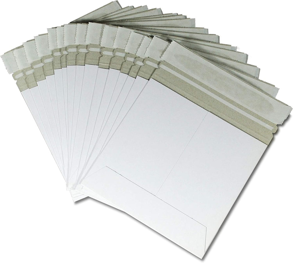6x6 Rigid Paperboard Mailers, 15 Pack - Self-Seal Stay Flat Envelopes
