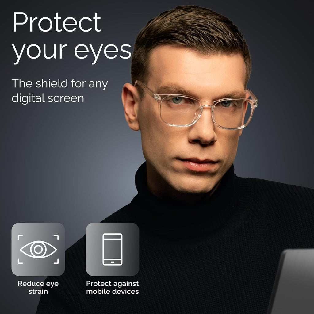 High Tech Blue Light Glasses - Advanced Blue Light Blocking Computer Glasses - Screen Fatigue & UV Protection