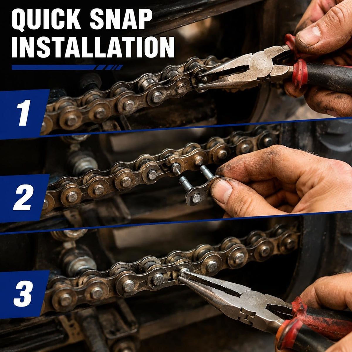 10Pcs #35 Chain Master Link Roller Connector Kit