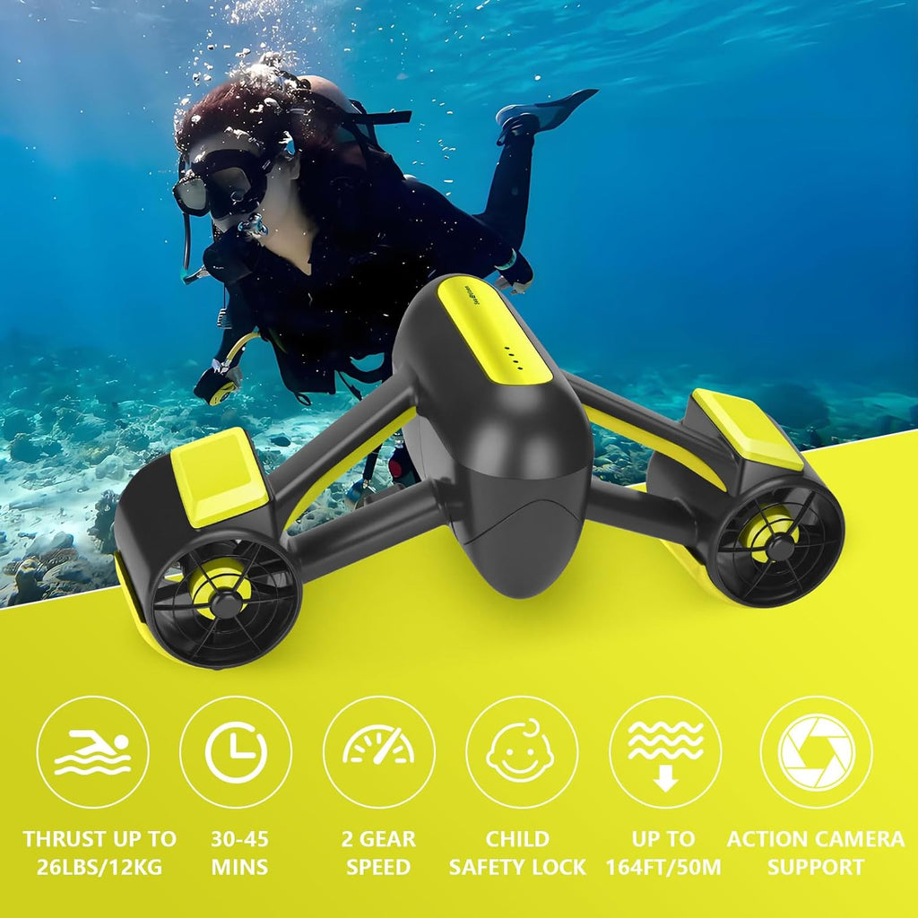 Underwater Scooter for Adults/Kids with Dual Motors 164ft Depth