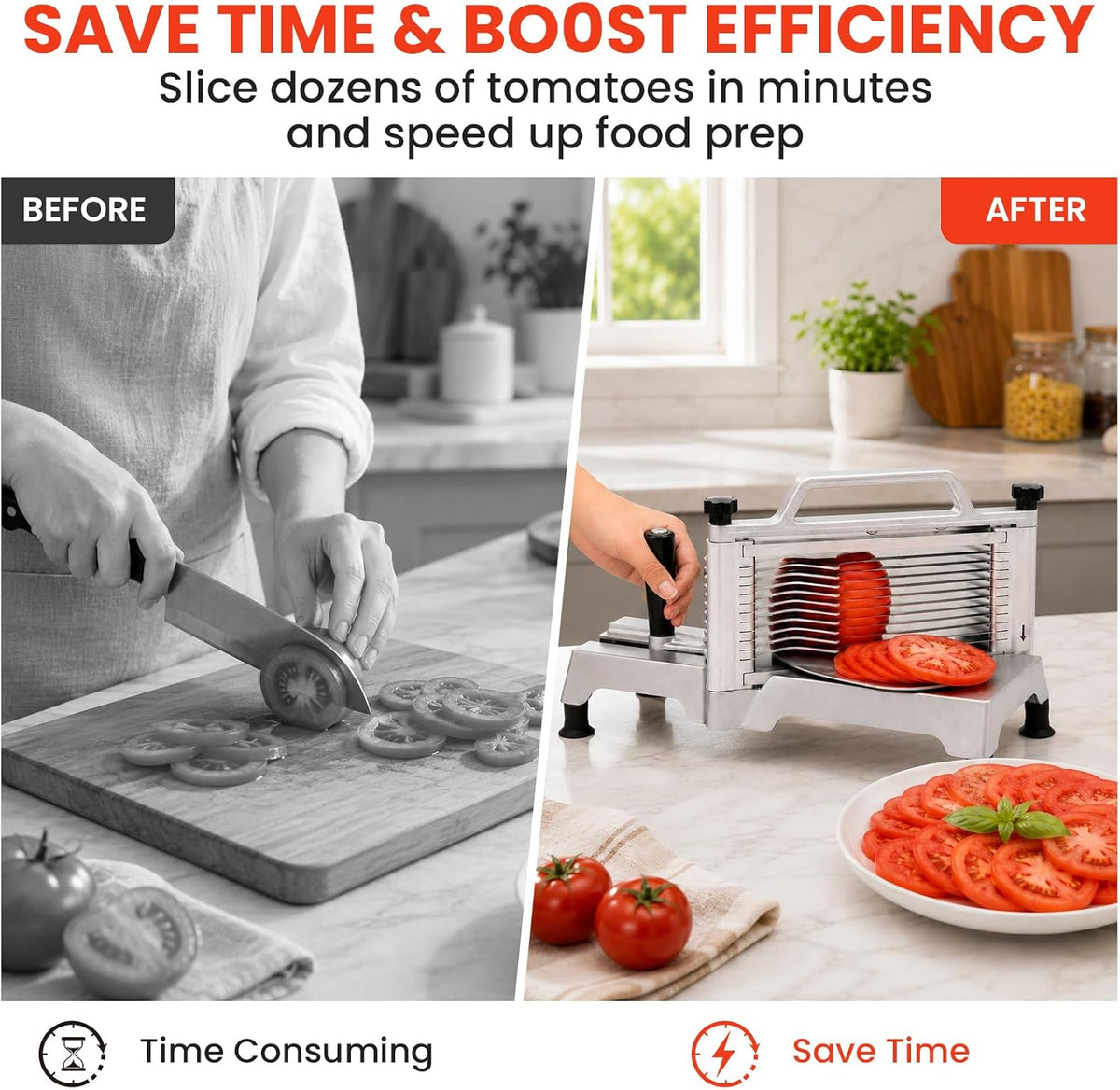 Commercial Tomato Slicer & Vegetable Chopper 1/4inch Food Slicer